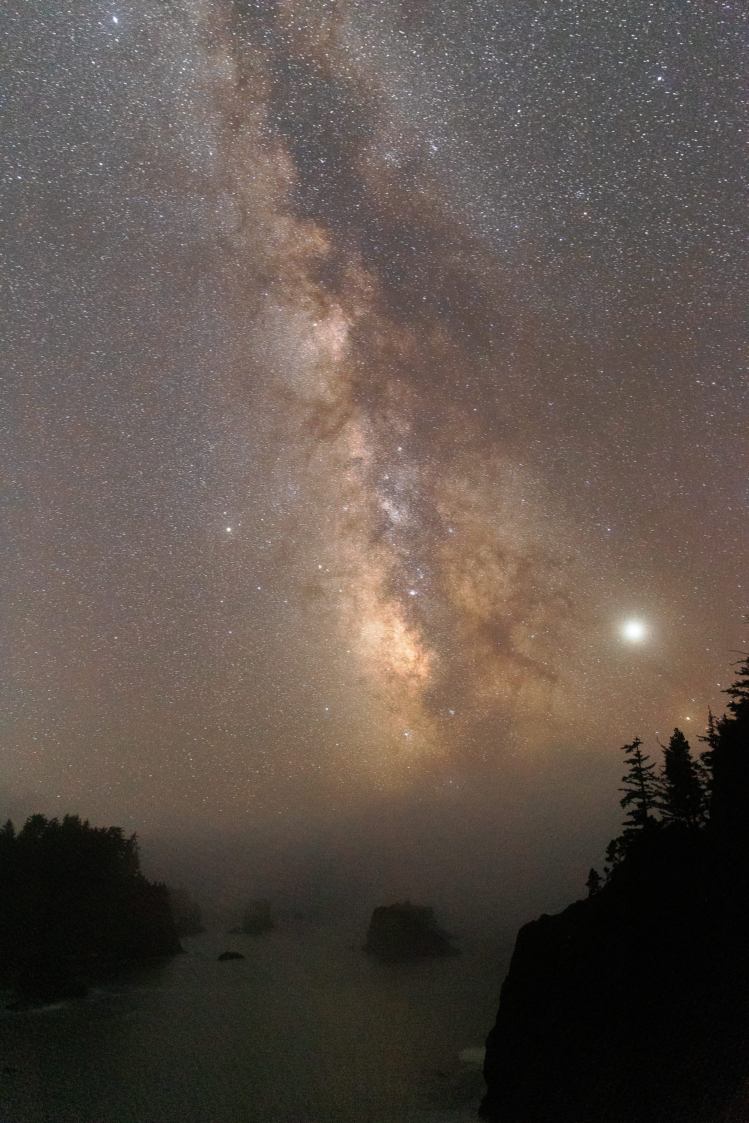 Fine Art — the Milky Way over a quiet coast